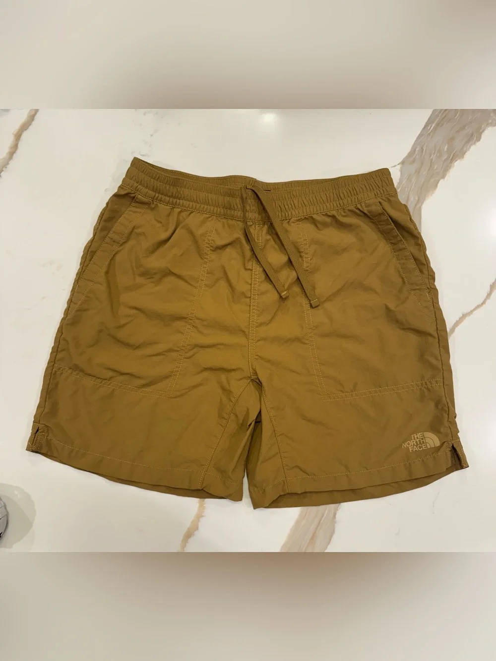 The North Face Men’s S Tan Nylon Hiking Shorts Quick Dry Gorpcore Drawstring